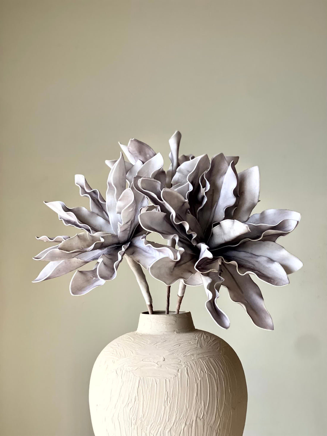 Artificial Hydrangea Stem - Grey (One Stem)