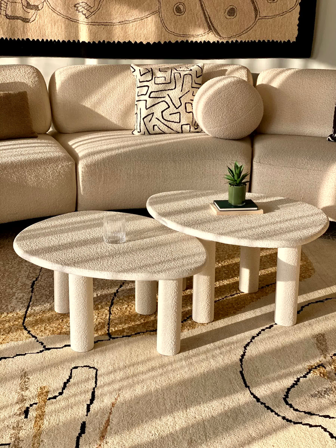 Odessa Nesting Tables - Ivory (Set of 2)