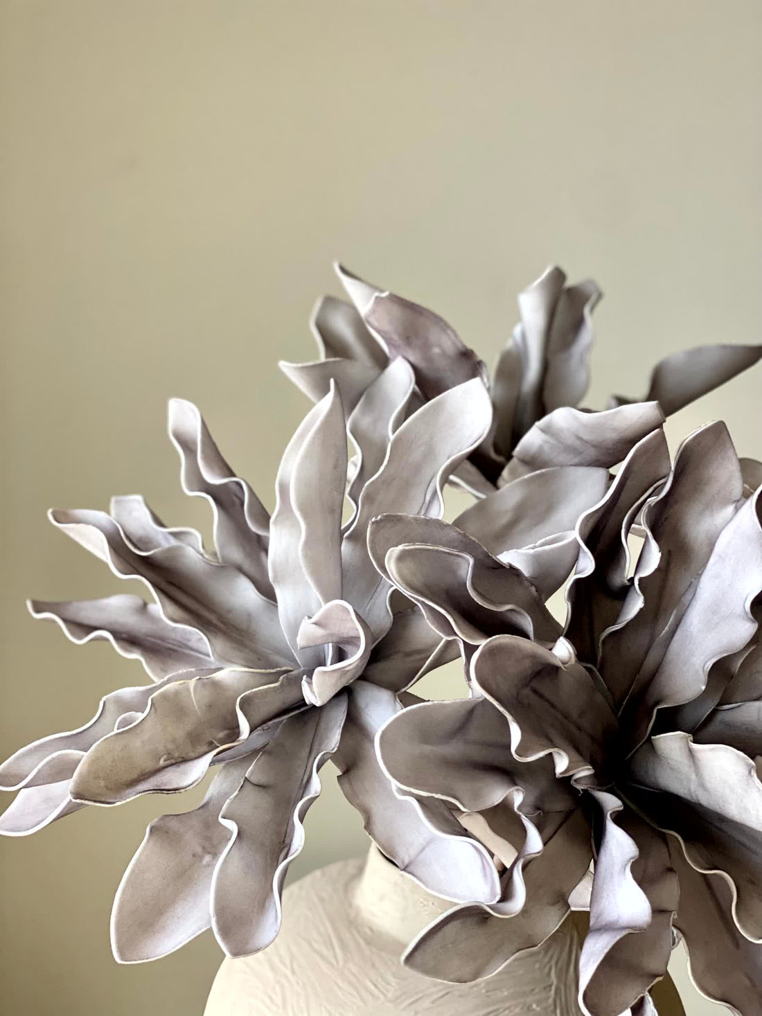 Artificial Hydrangea Stem - Grey (One Stem)