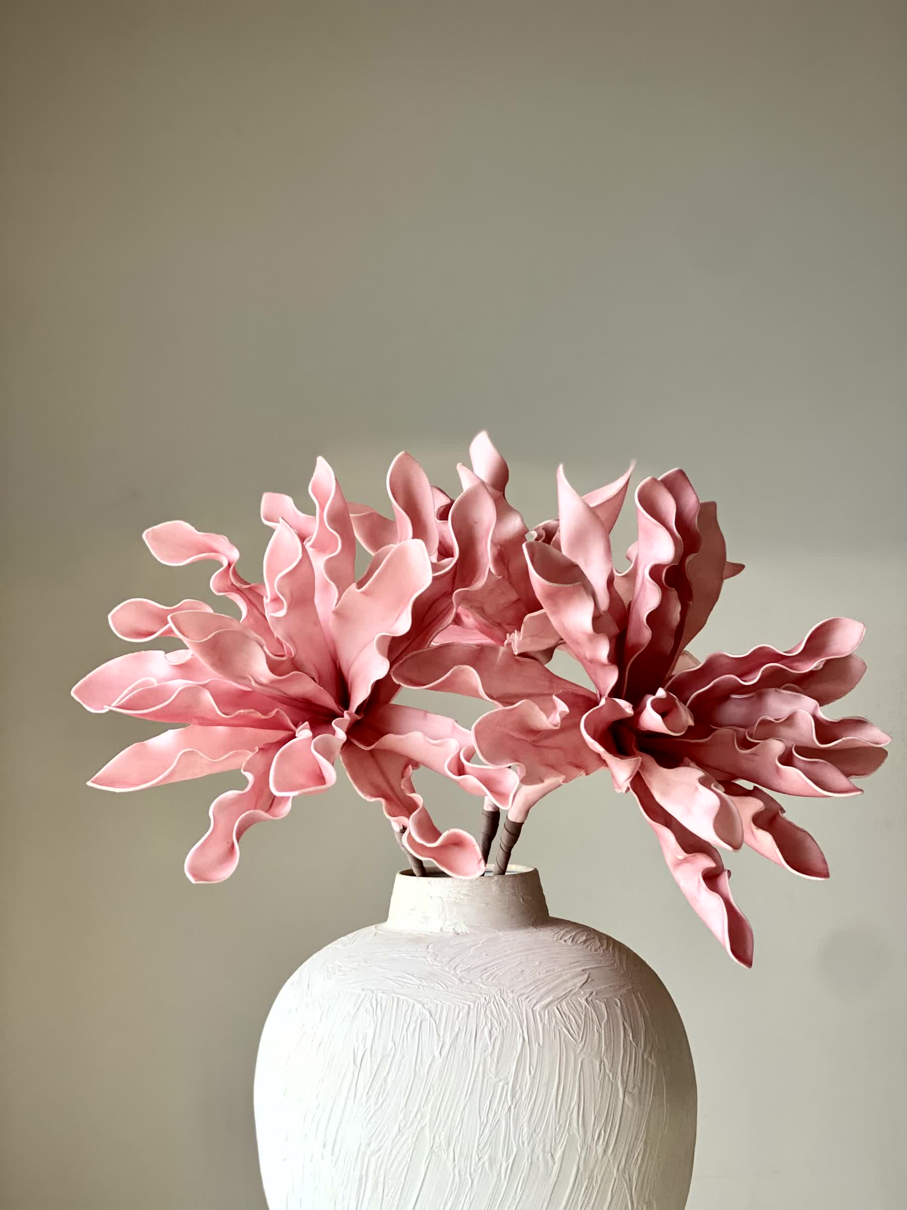 Artificial Hydrangea Stem - Pink (One Stem)