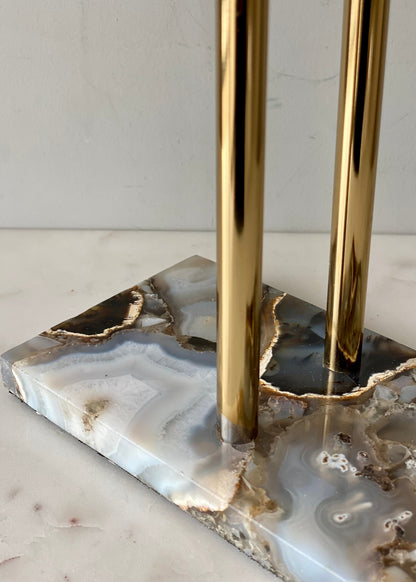 Regal Agate Hand Towel Stand - Black