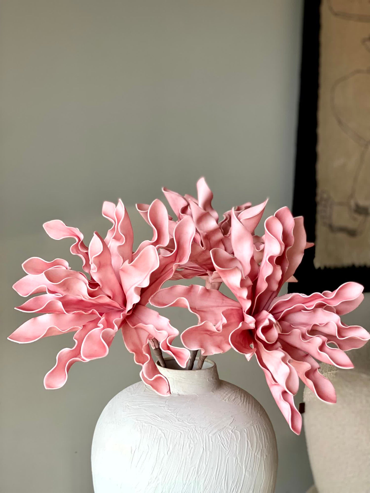 Artificial Hydrangea Stem - Pink (One Stem)