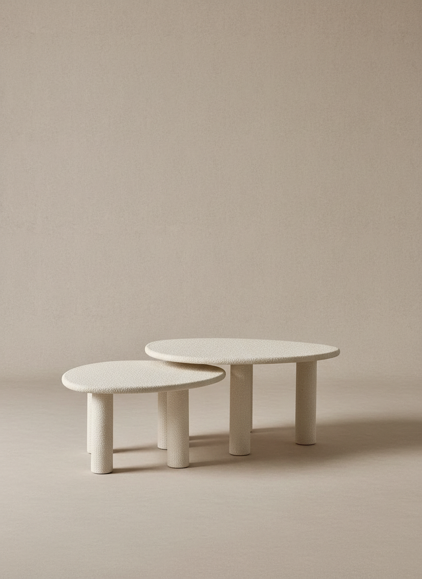 Odessa Nesting Tables - Ivory (Set of 2)