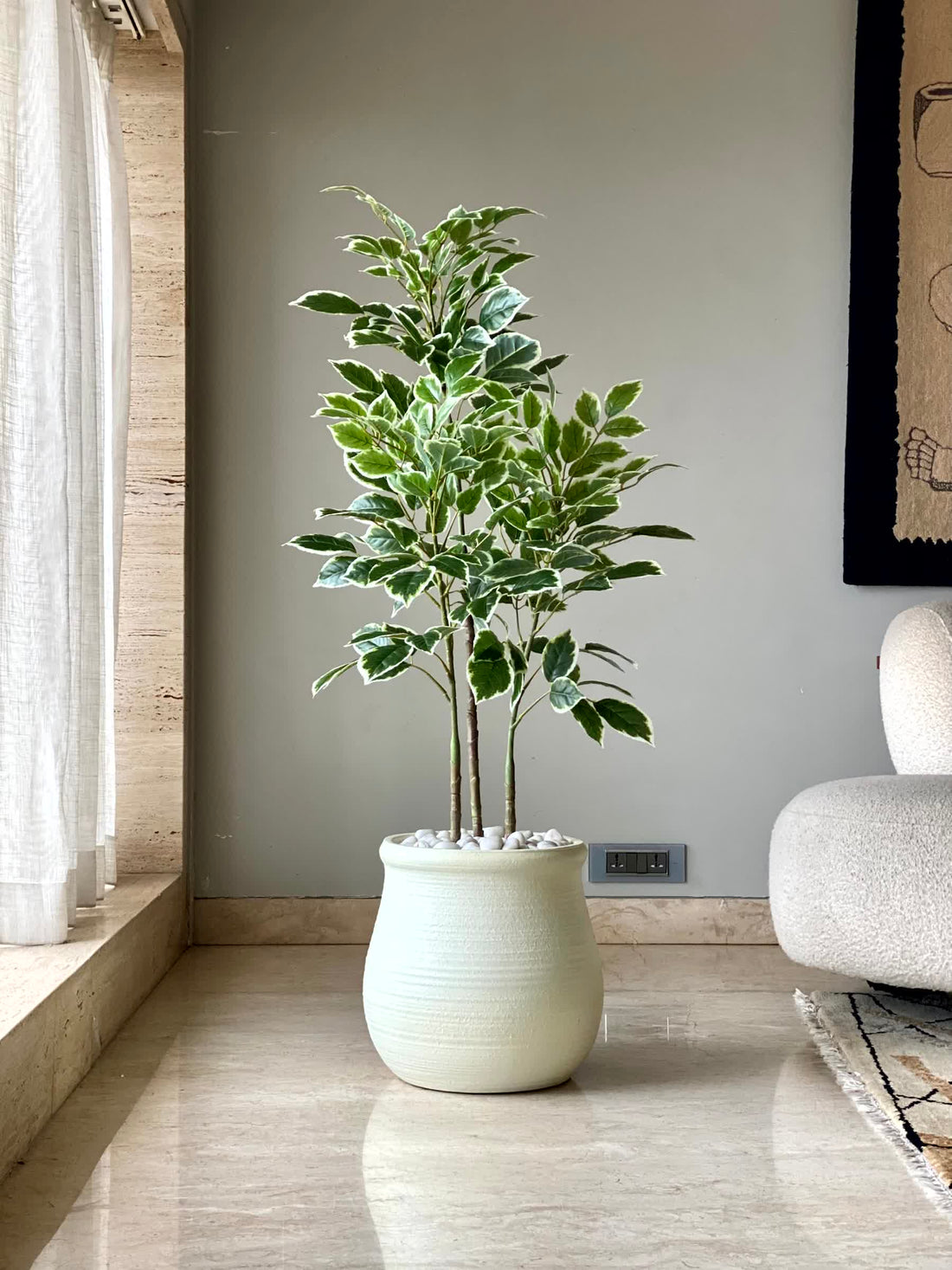 Artificial Benjamin Ficus Plant - 4 Feet