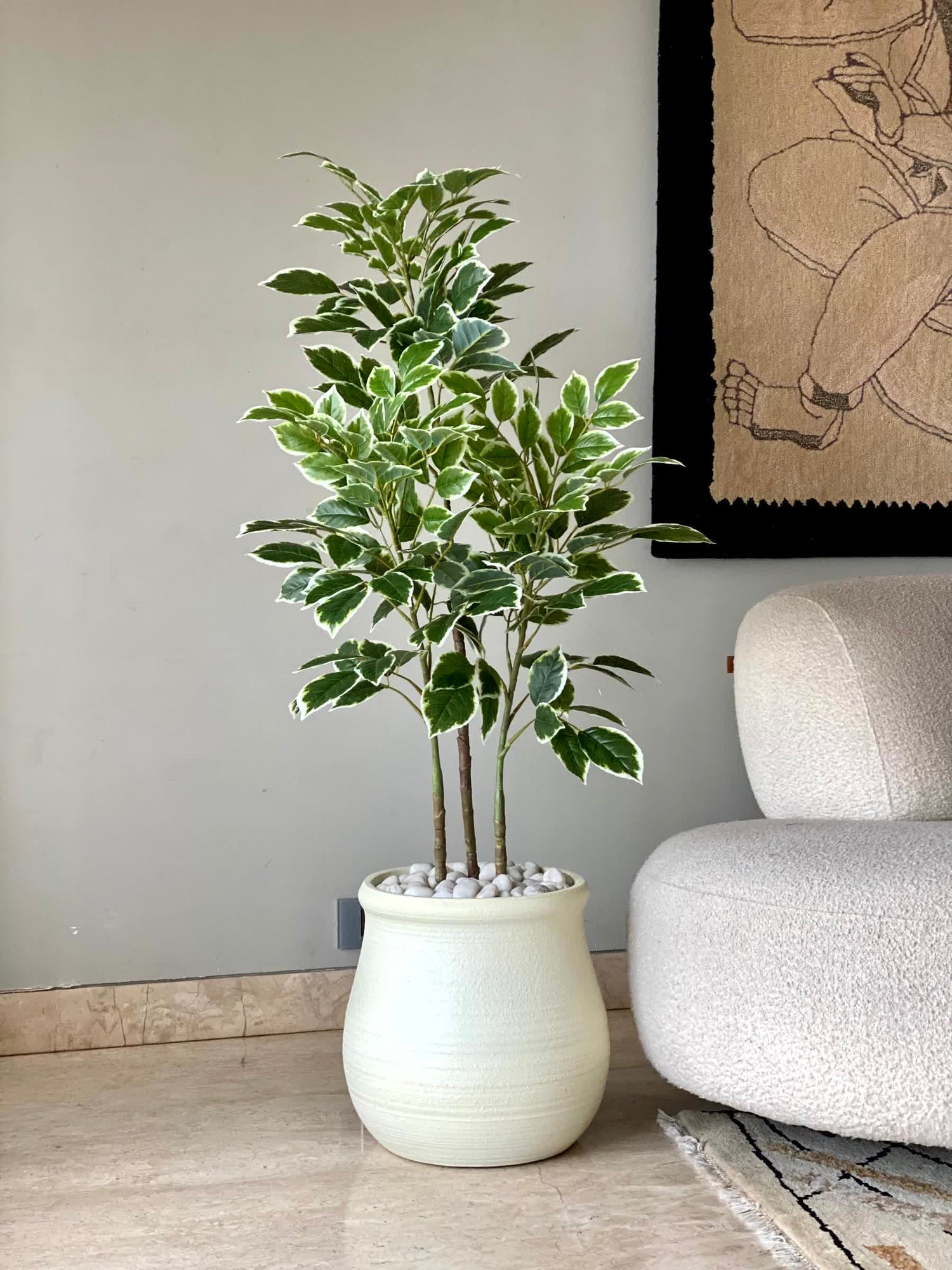 Artificial Benjamin Ficus Plant - 4 Feet