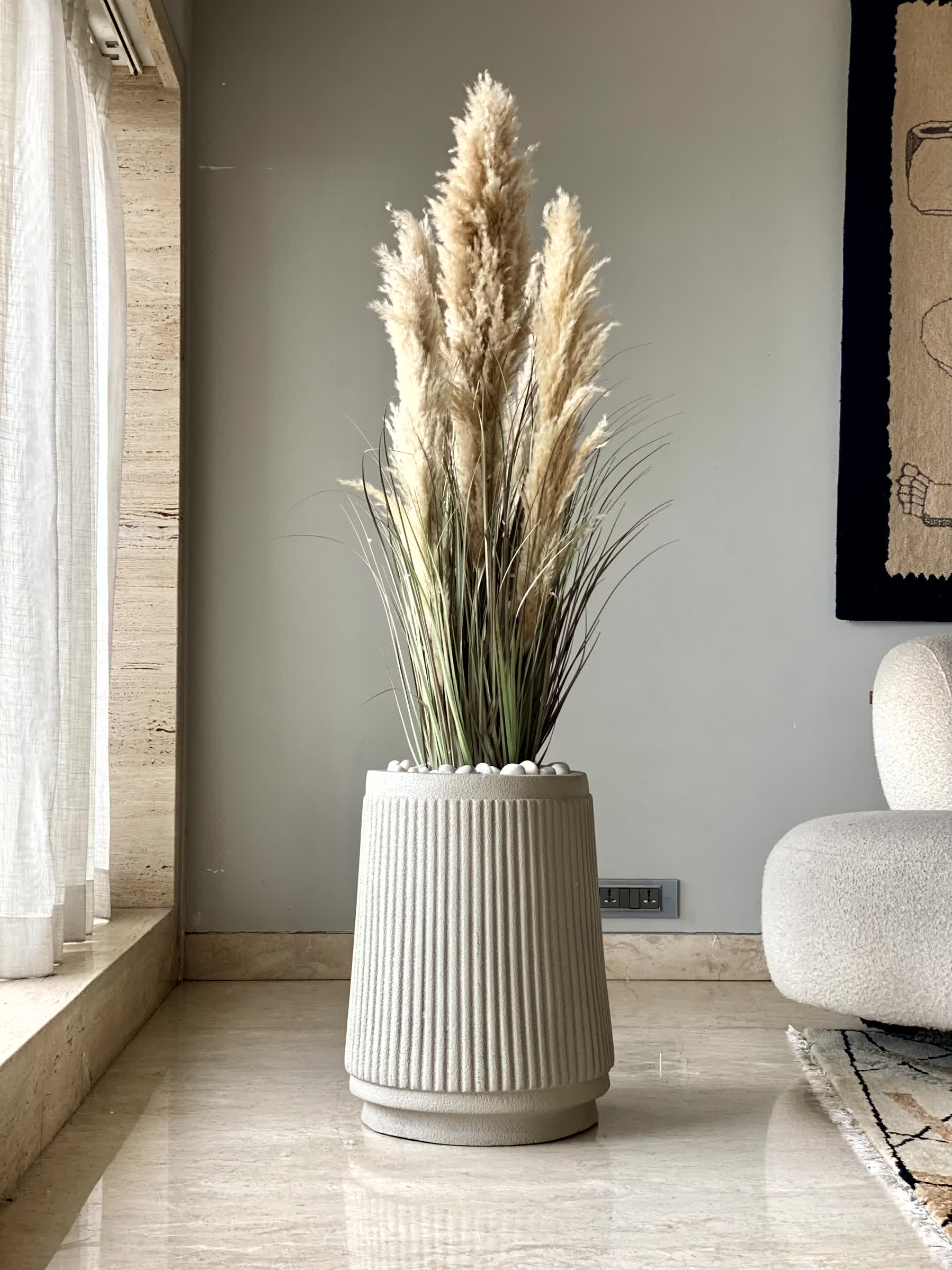 Artificial Luxe Pampas Grass Plant - 3.6 Feet