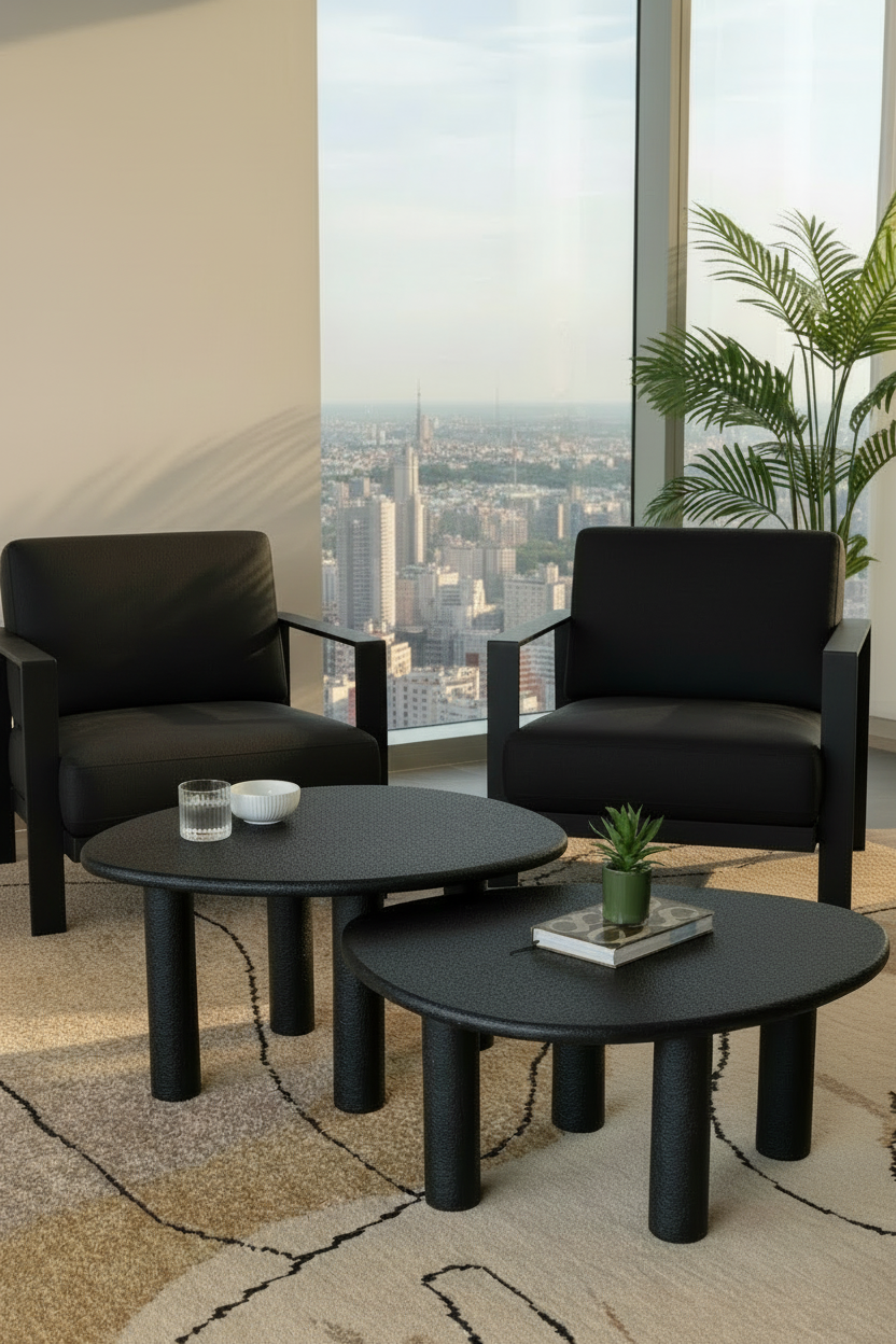 Odessa Nesting Tables - Black (Set of 2)