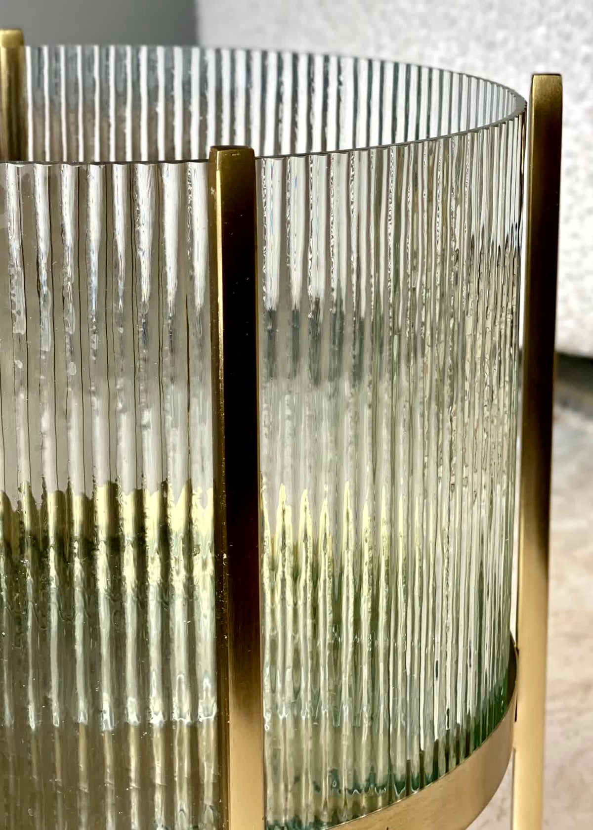 Fluted Glass Bowl Stand - Small