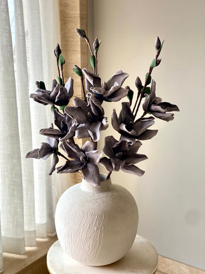 Artificial Butterfly Orchid (One Stem) - Grey