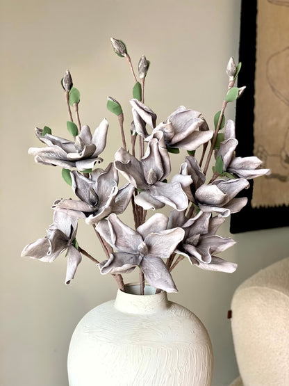 Artificial Butterfly Orchid (One Stem) - Grey