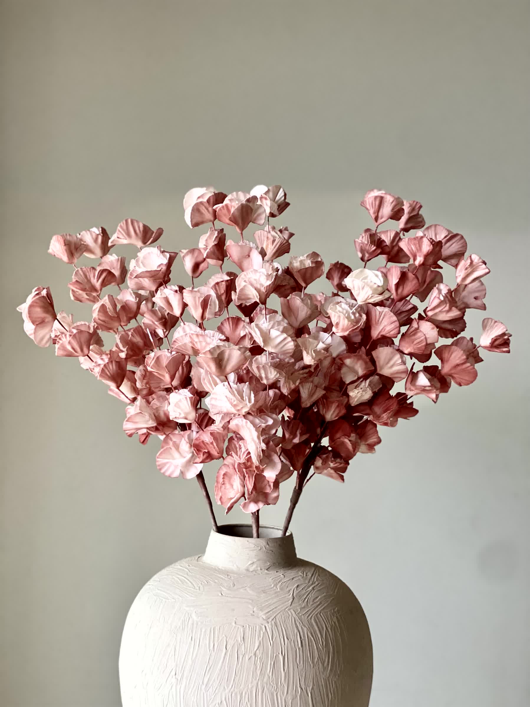 Artificial Eucalyptus Flower Bunch (One Stem) - Dark Pink