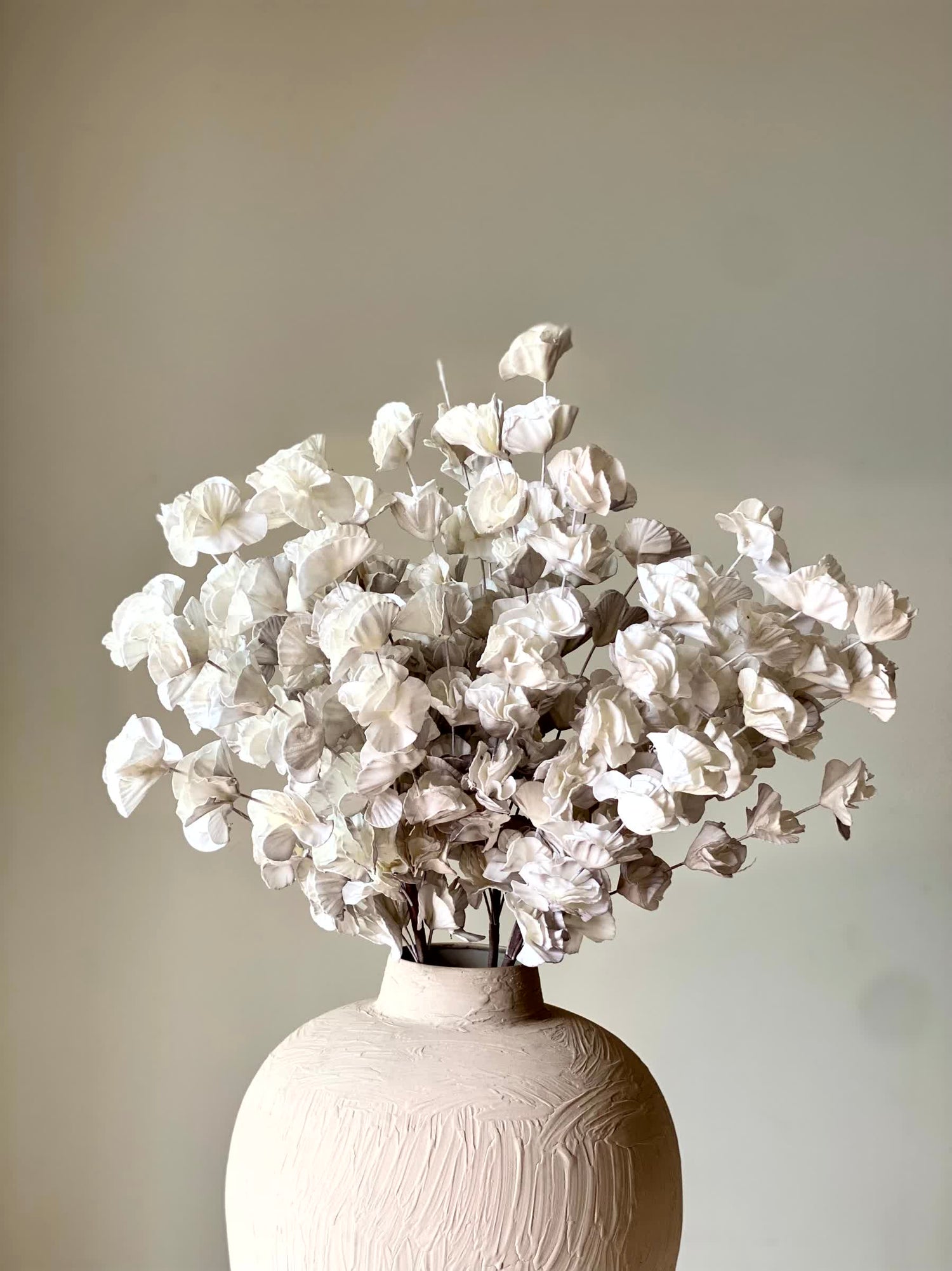 Artificial Eucalyptus Flower Bunch (One Stem) - Grey