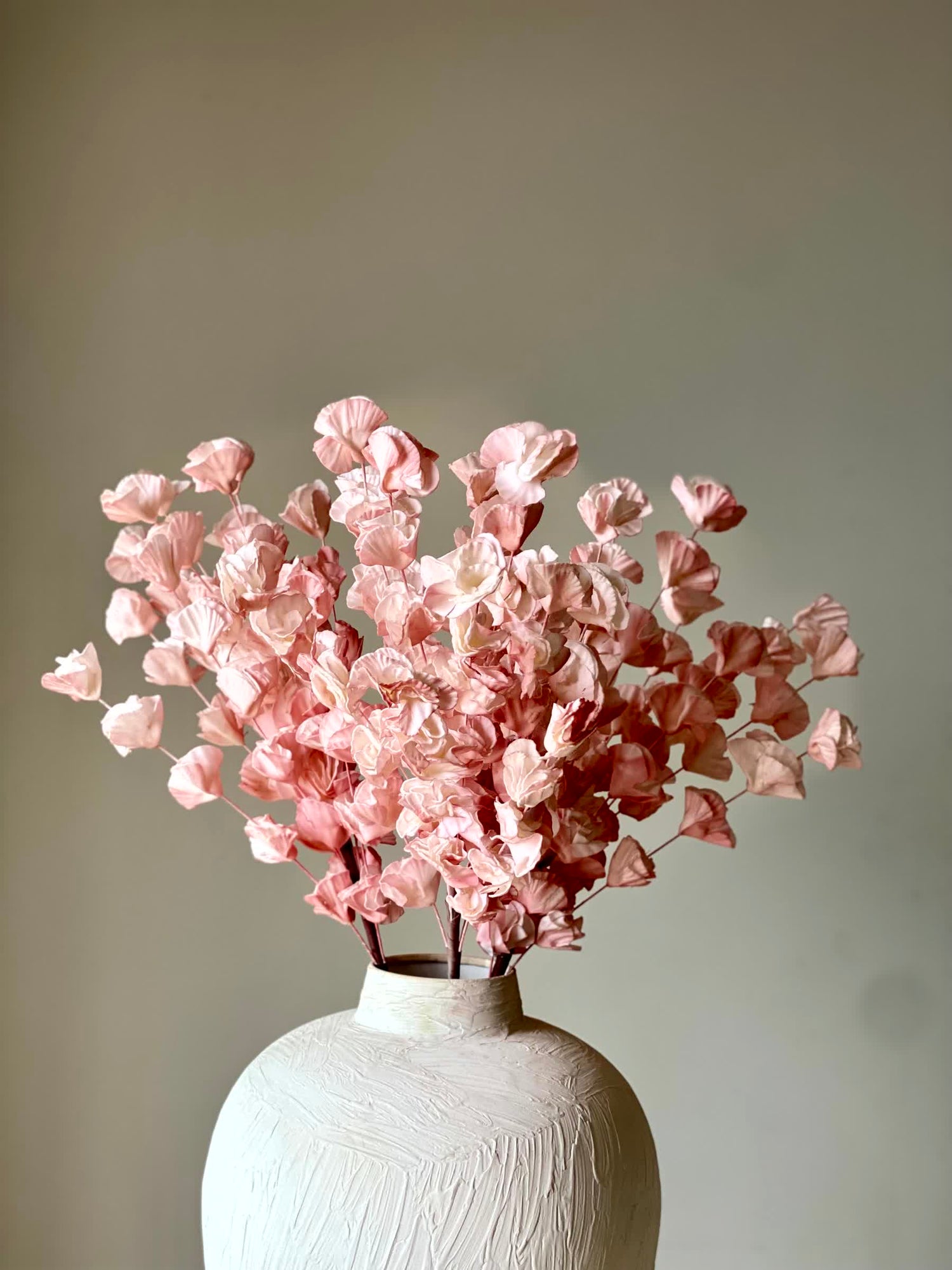 Artificial Eucalyptus Flower Bunch (One Stem) - Pink