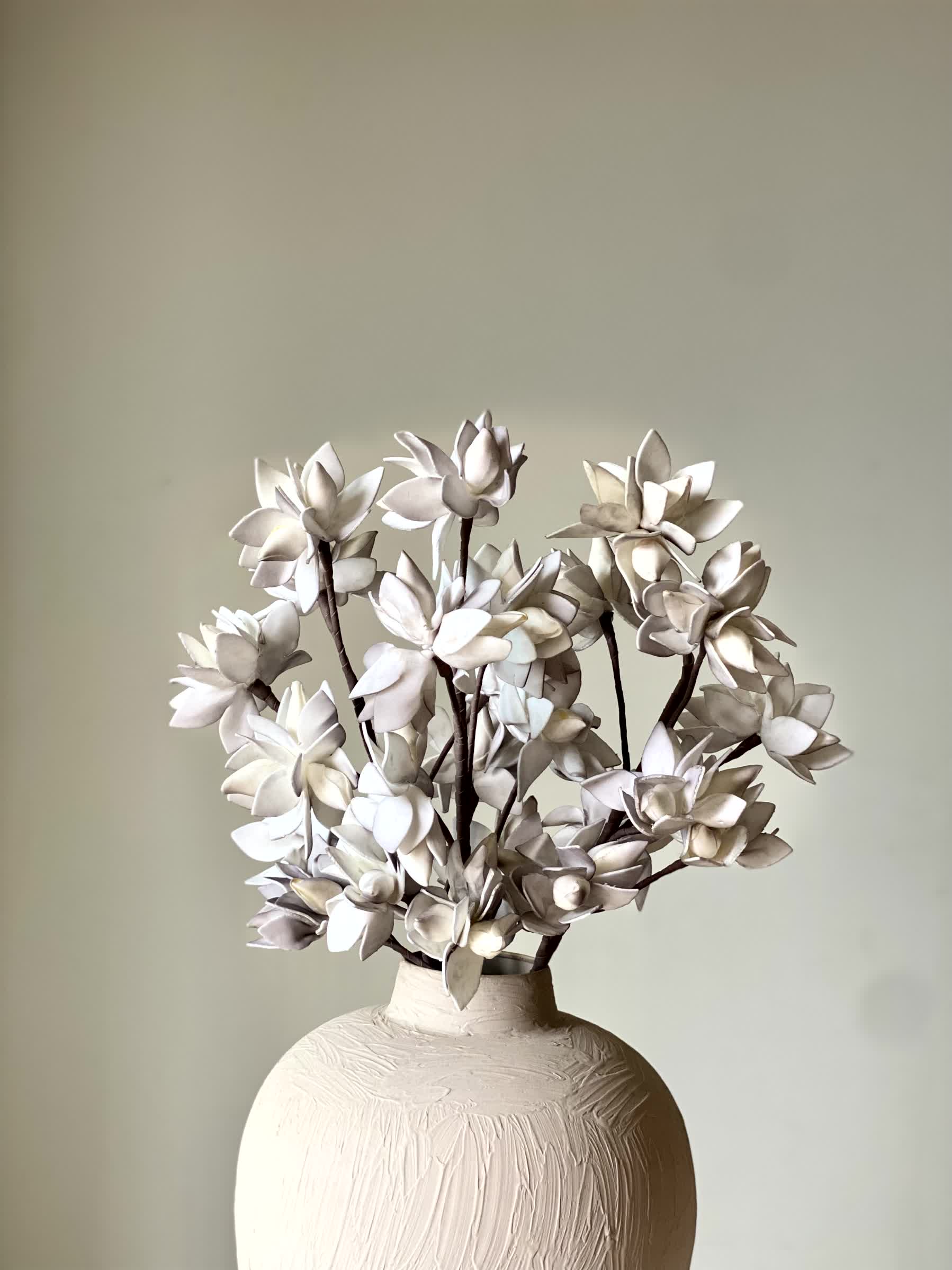 Artificial Magnolia Stem (One Stem) - Grey