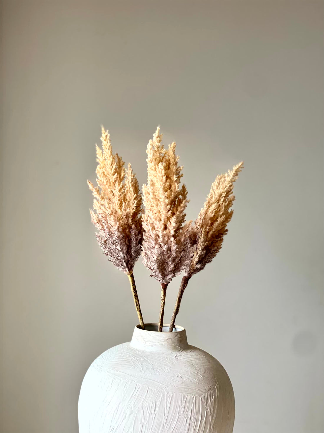 Artificial Wheat Silk Flower Stick (One Stem) - Beige (Short)