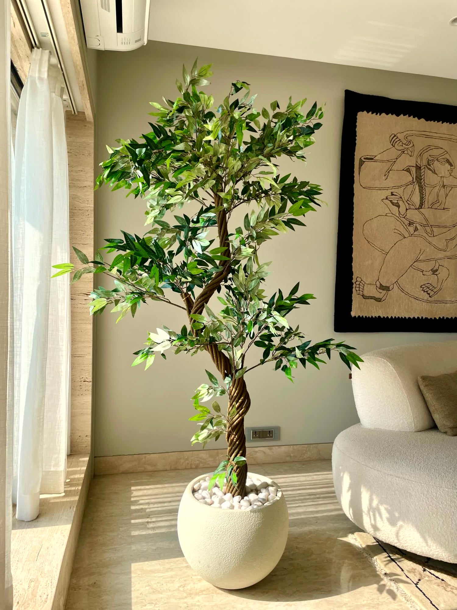 Artificial Twisted Ficus Tree - 6 Feet