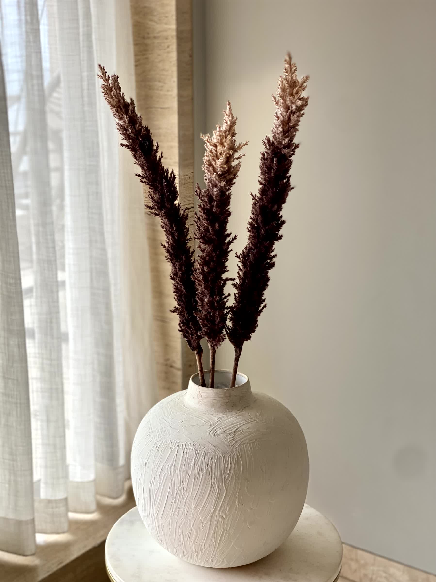 Artificial Wheat Silk Flower Stick (One Stem) - Brown (Tall)