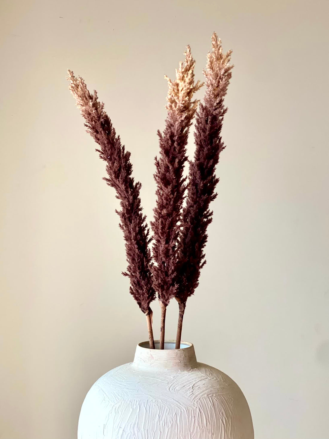 Artificial Wheat Silk Flower Stick (One Stem) - Brown (Tall)