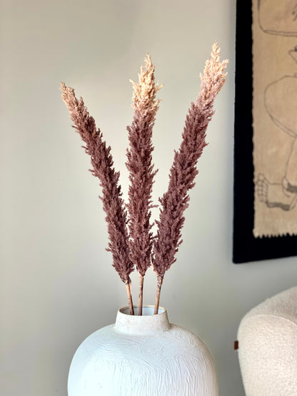 Artificial Wheat Silk Flower Stick (One Stem) - Brown (Tall)