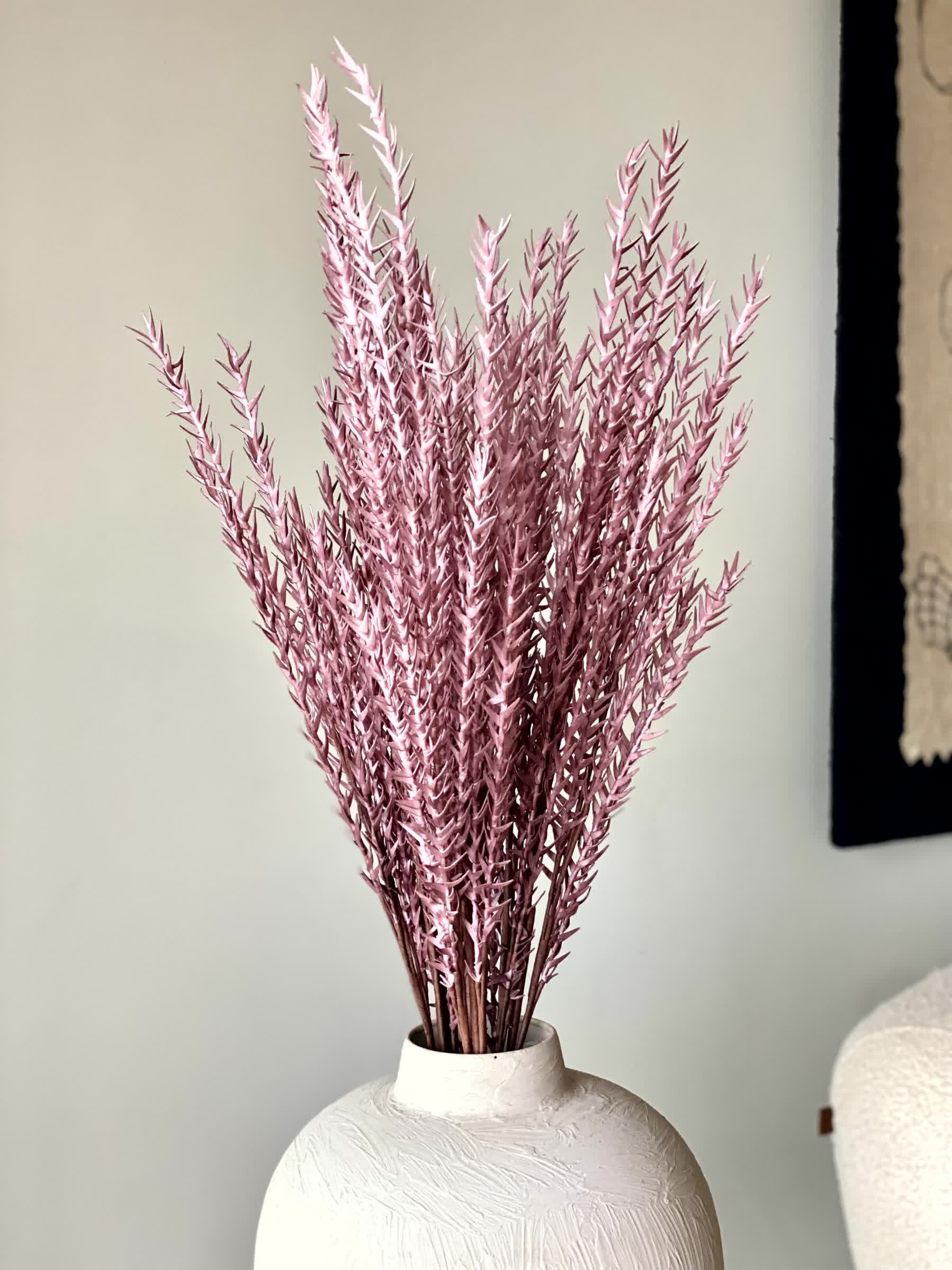 Artificial Pampas Grass (One Stem) - Maroon