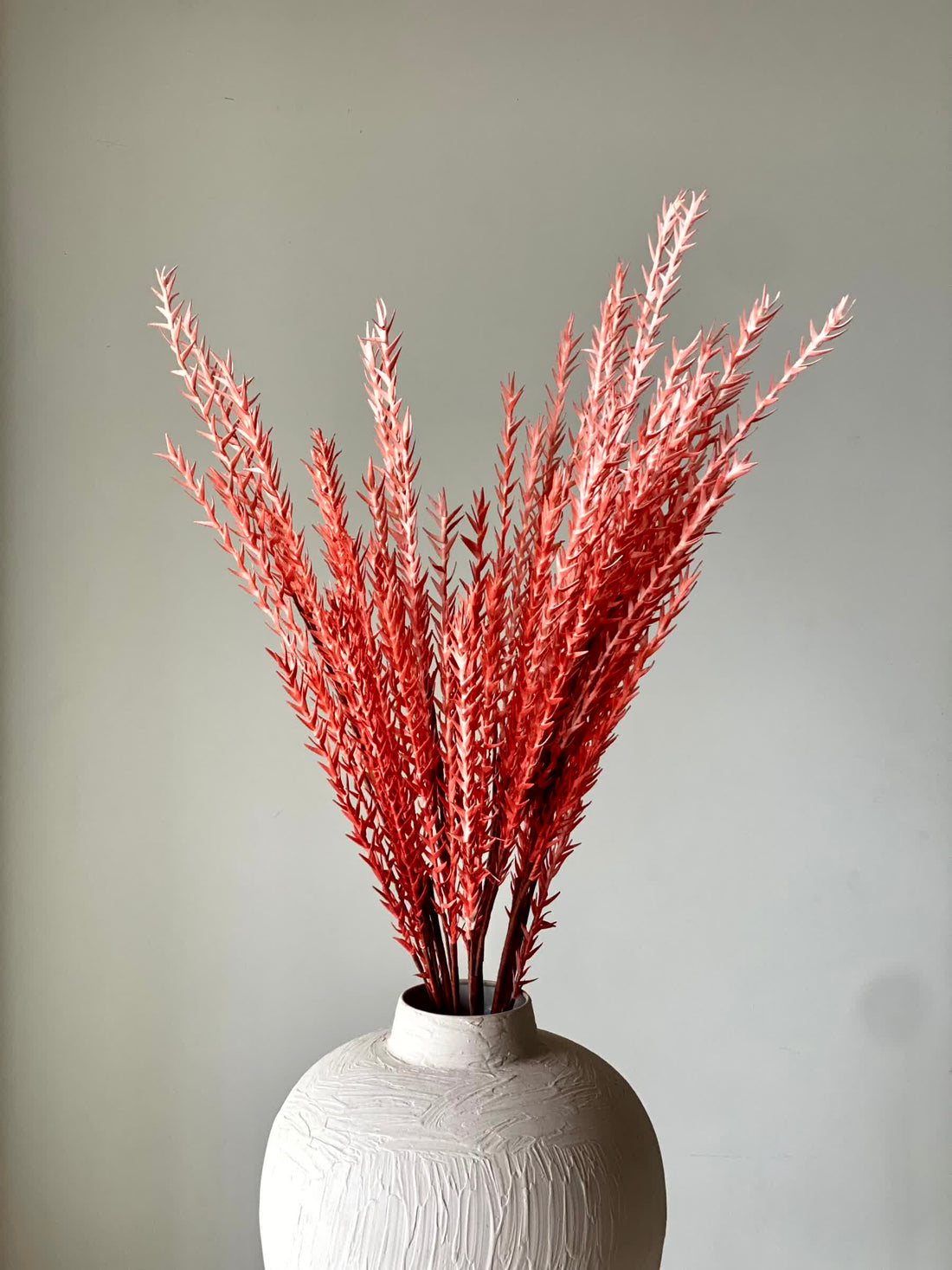 Artificial Pampas Grass (One Stem) - Orange