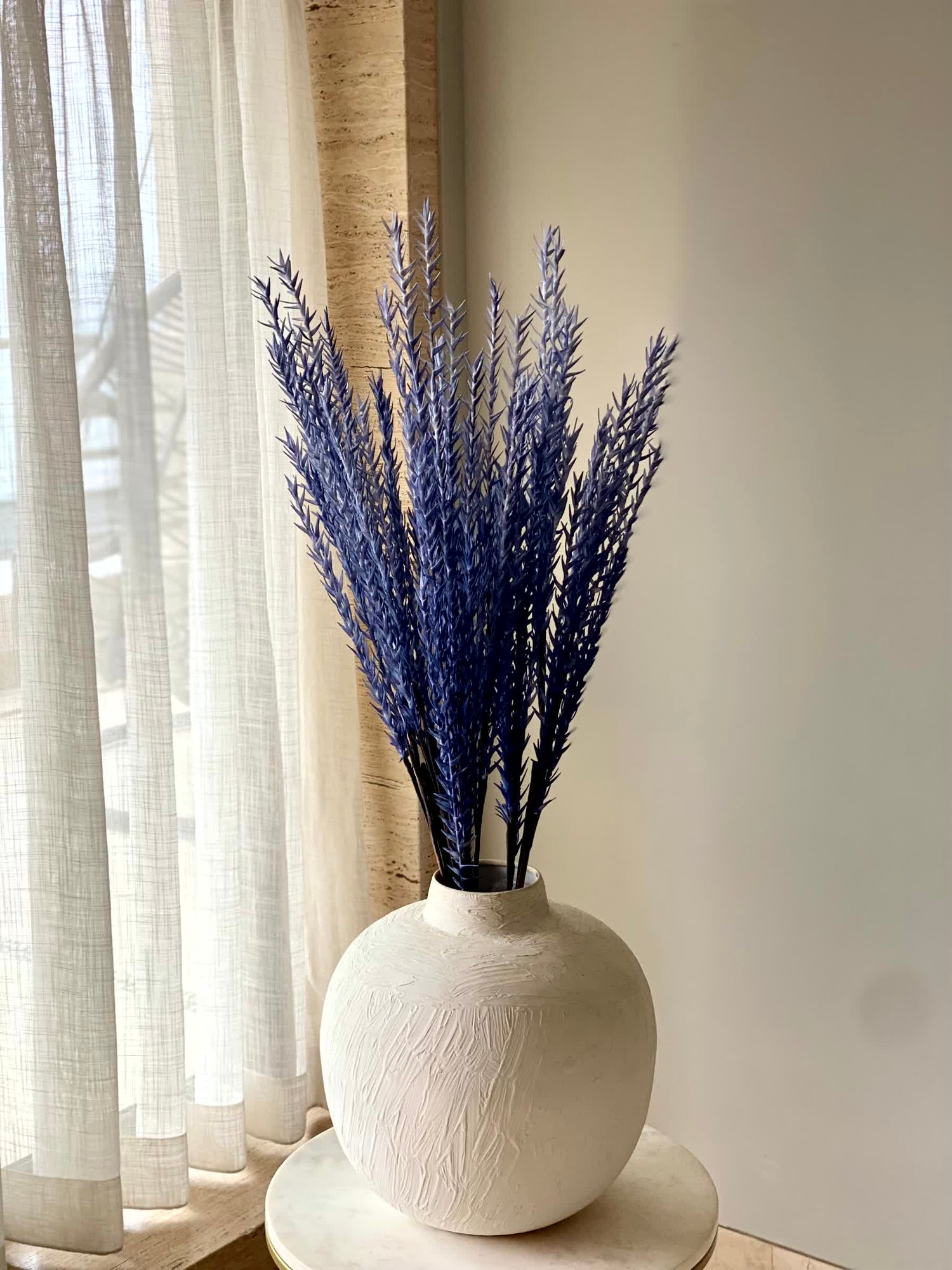 Artificial Pampas Grass (One Stem) - Blue