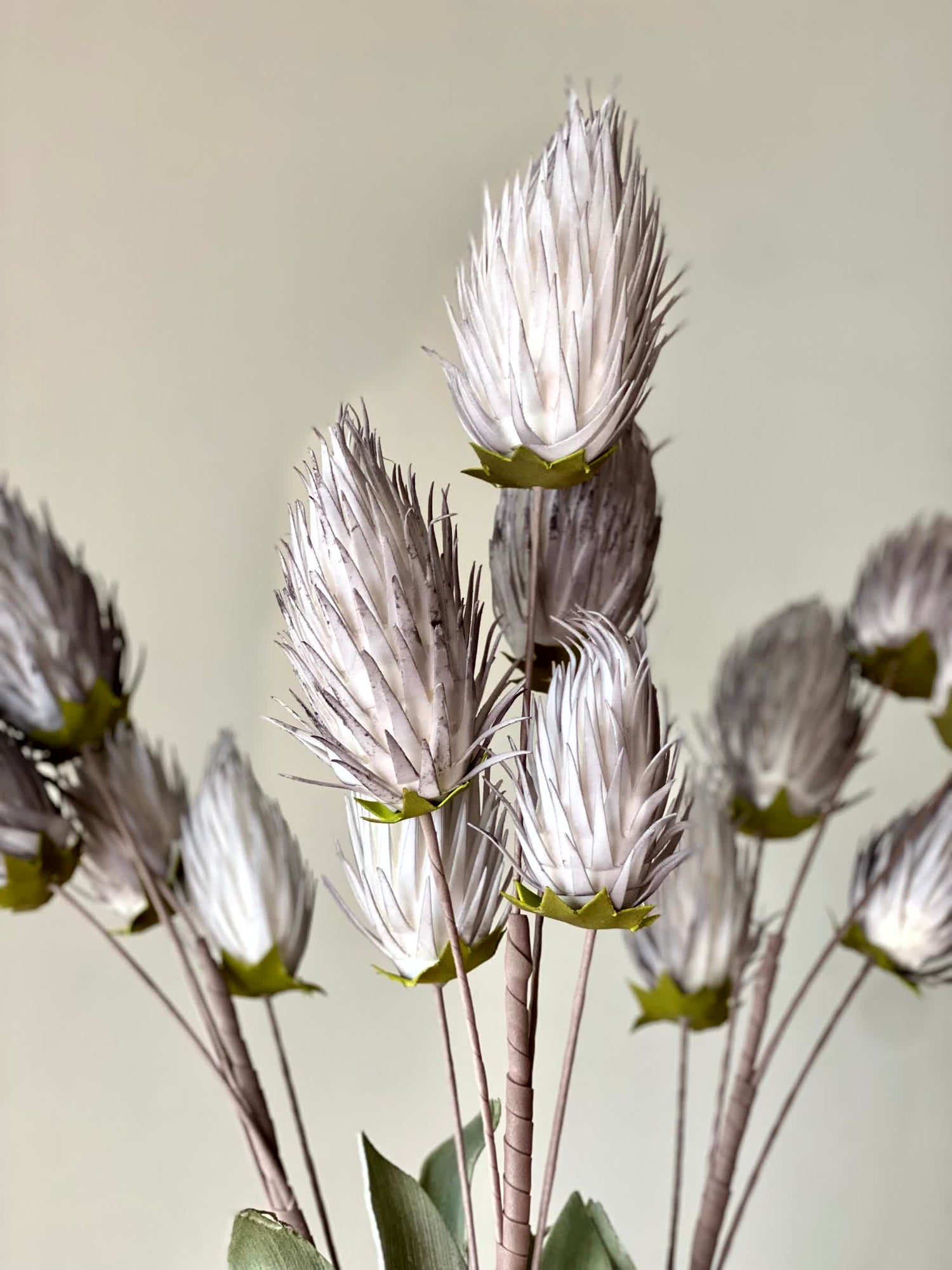 Artificial Tulip Flower Bunch (One Stem) - Grey