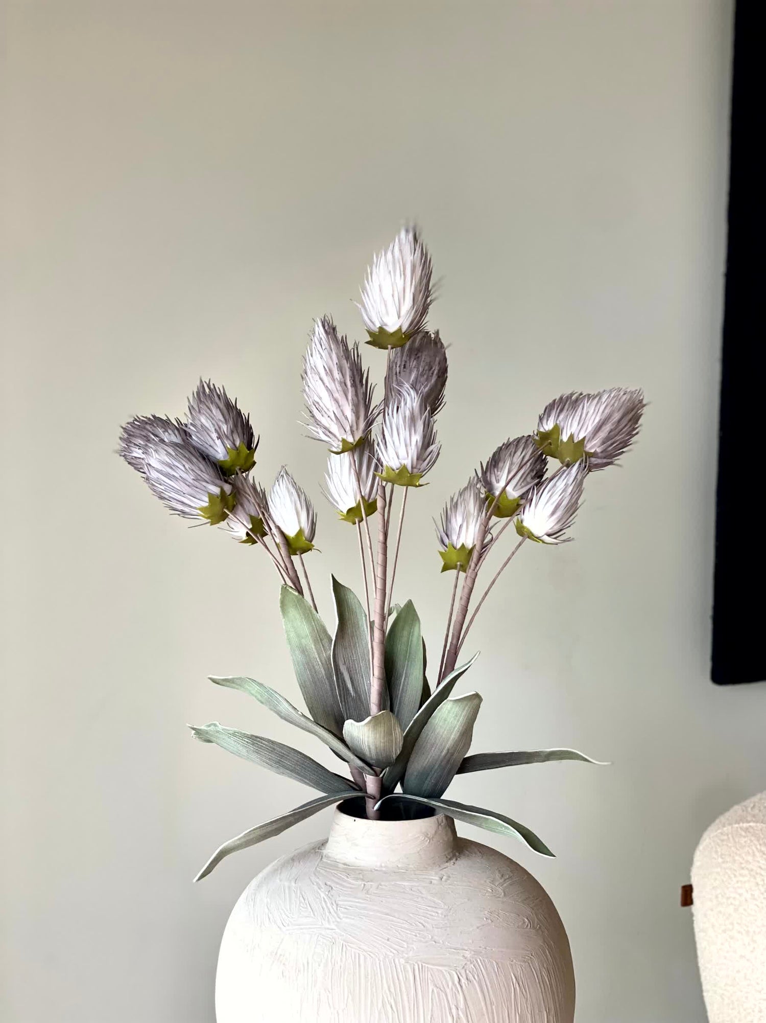 Artificial Tulip Flower Bunch (One Stem) - Grey