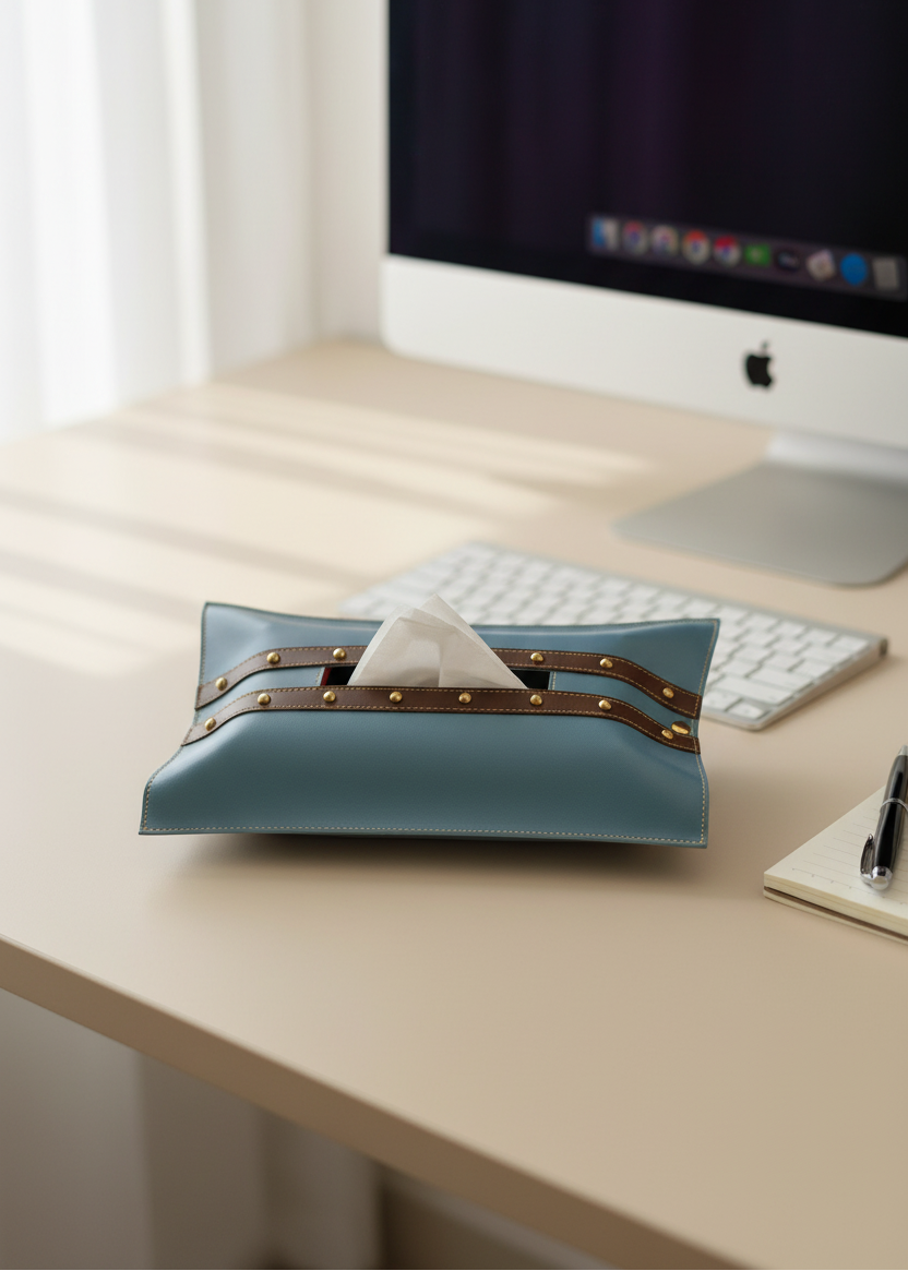 Blue &amp; Brown Tissue Cover