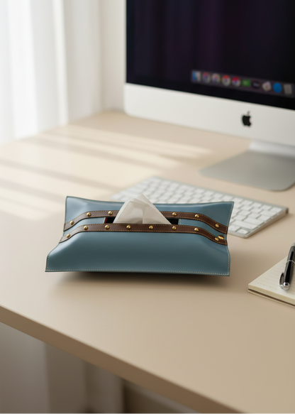 Blue &amp; Brown Tissue Cover