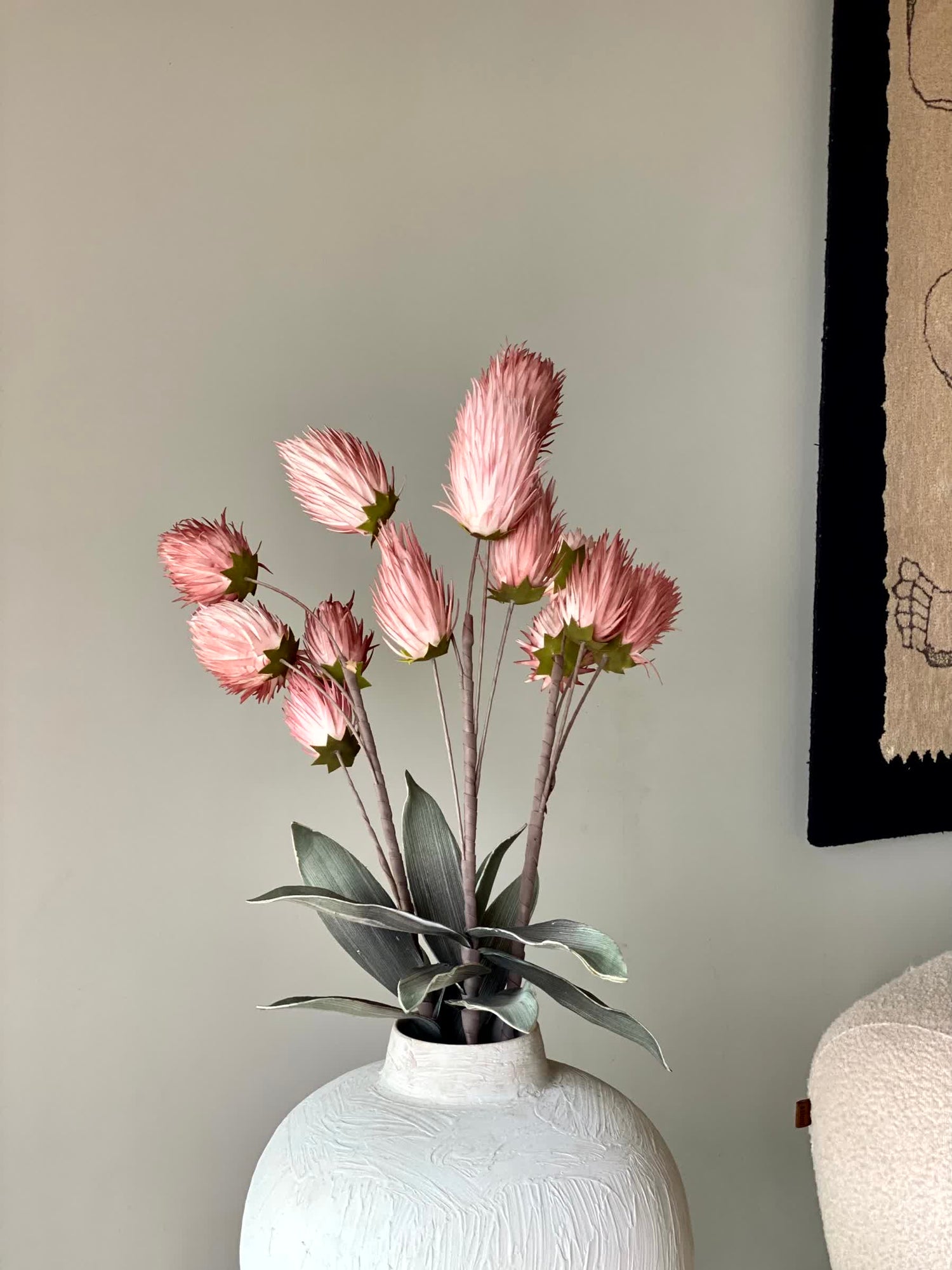 Artificial Tulip Flower Bunch (One Stem) - Pink