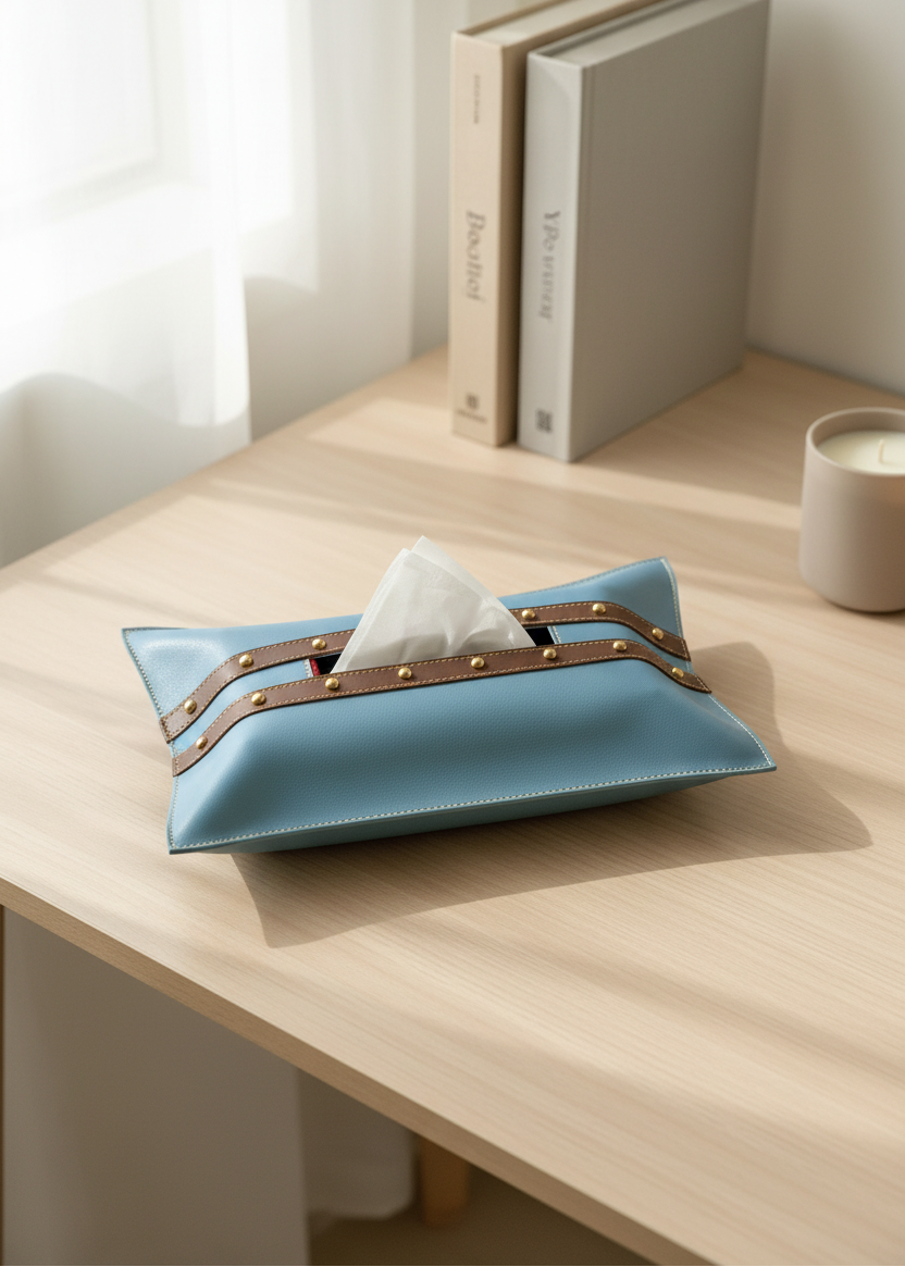 Blue &amp; Brown Tissue Cover