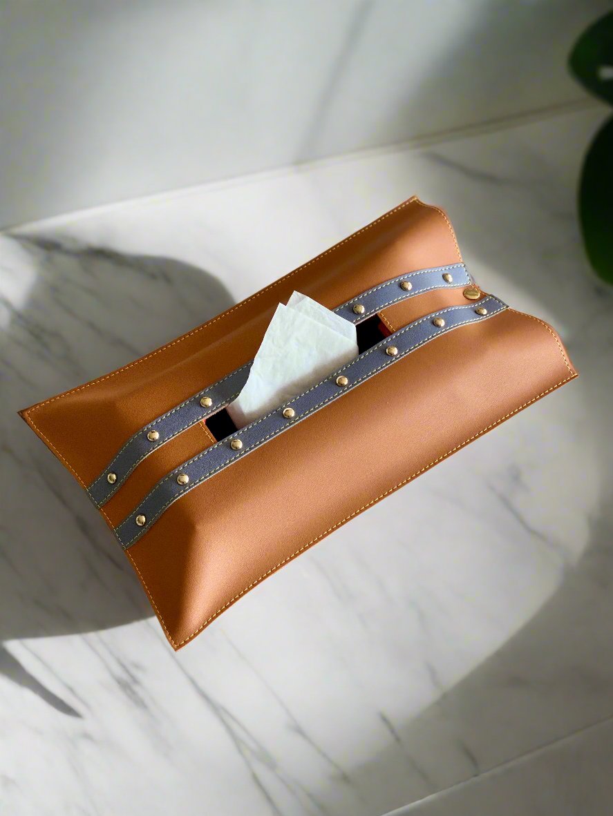 Tan & Grey Tissue Cover