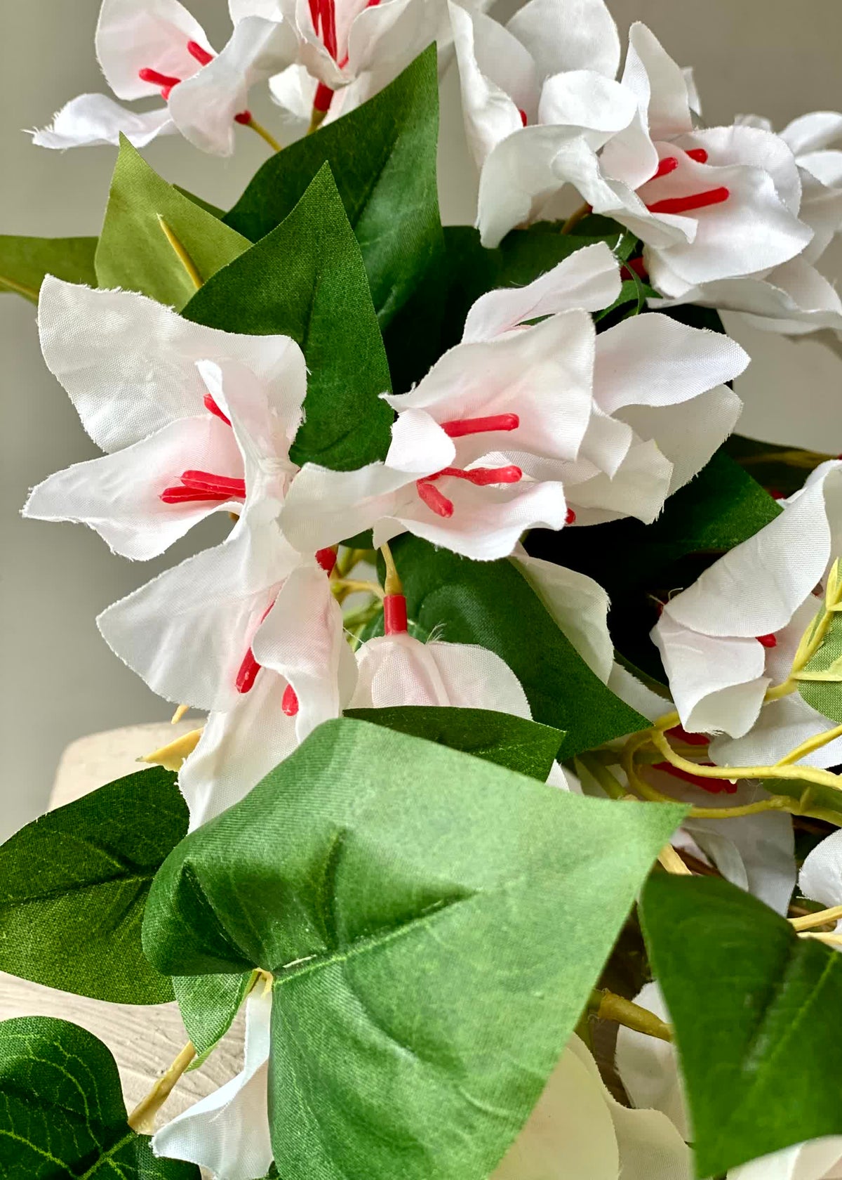 Artificial Hanging Bougainvillea Plant White - 2.5 Feet