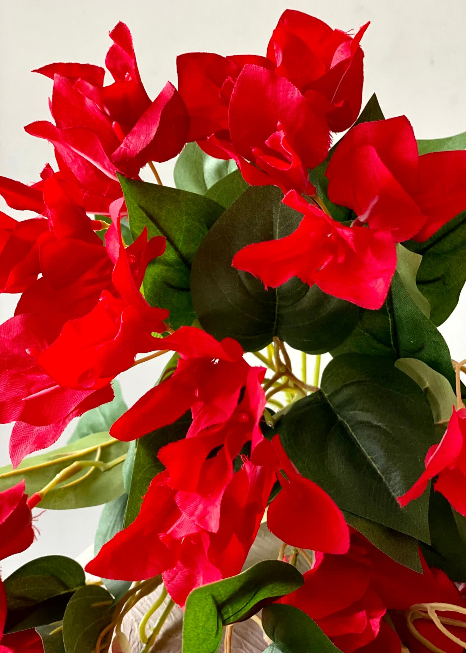 Artificial Hanging Bougainvillea Plant Red - 2.5 Feet