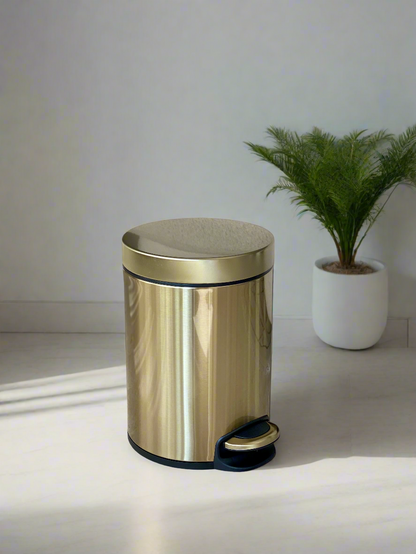 Dune Metallic Dustbin - Bronze Gold (5L)