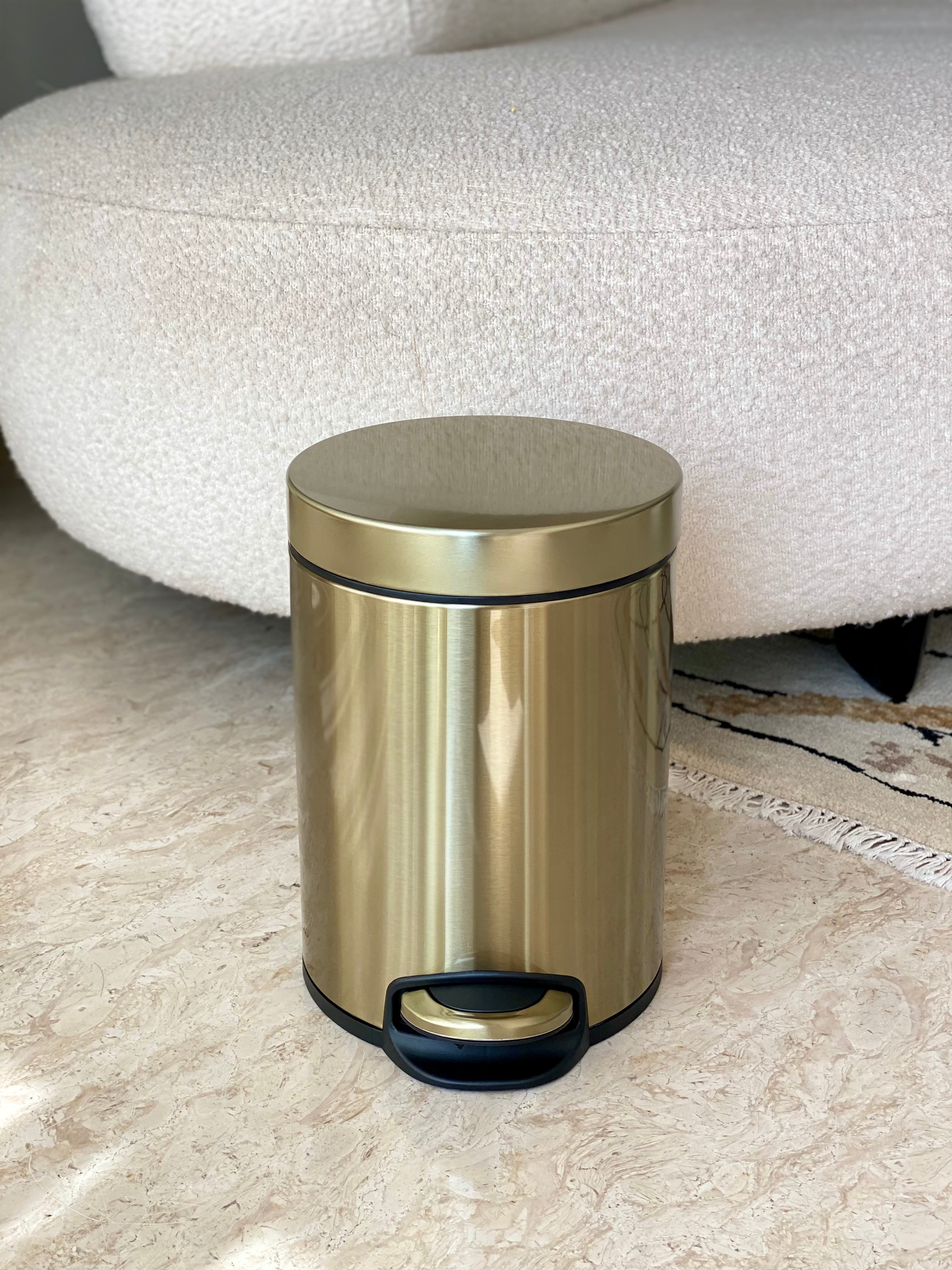 Dune Metallic Dustbin - Bronze Gold (5L)