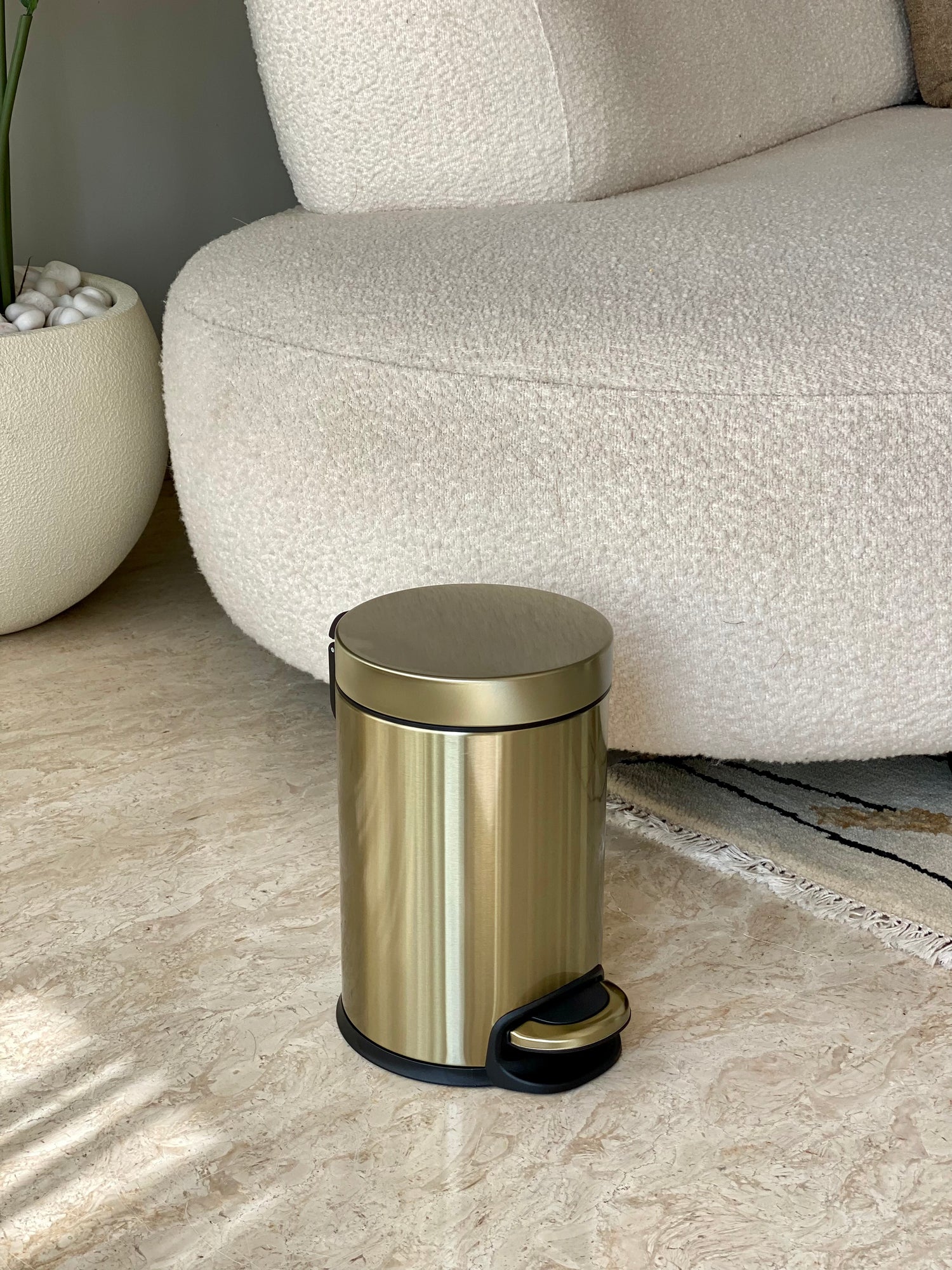 Dune Metallic Dustbin - Bronze Gold (3L)