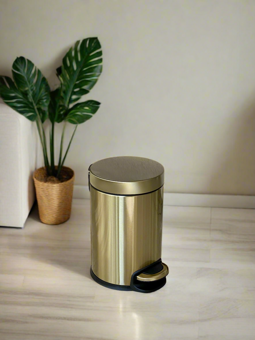 Dune Metallic Dustbin - Bronze Gold (3L)