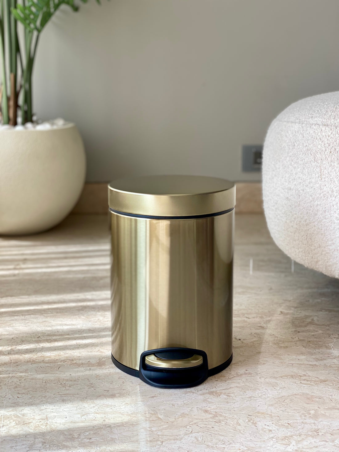 Dune Metallic Dustbin - Bronze Gold (5L)