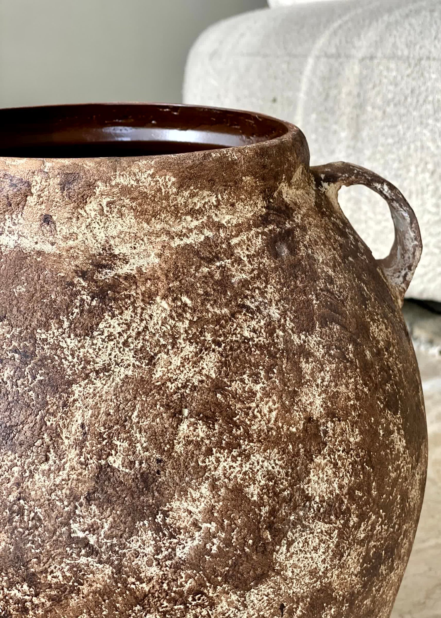 Fossil Lug Planters - Aged Brown