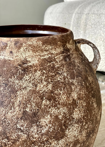 Fossil Lug Planters - Aged Brown