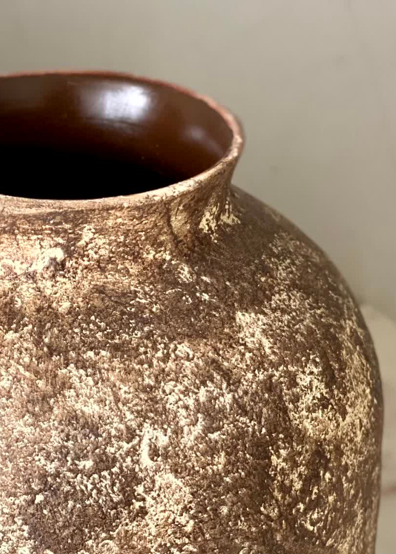 Fossil Vases - Aged Brown