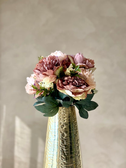 Artificial Peony Flower Bunch - Deep Pink
