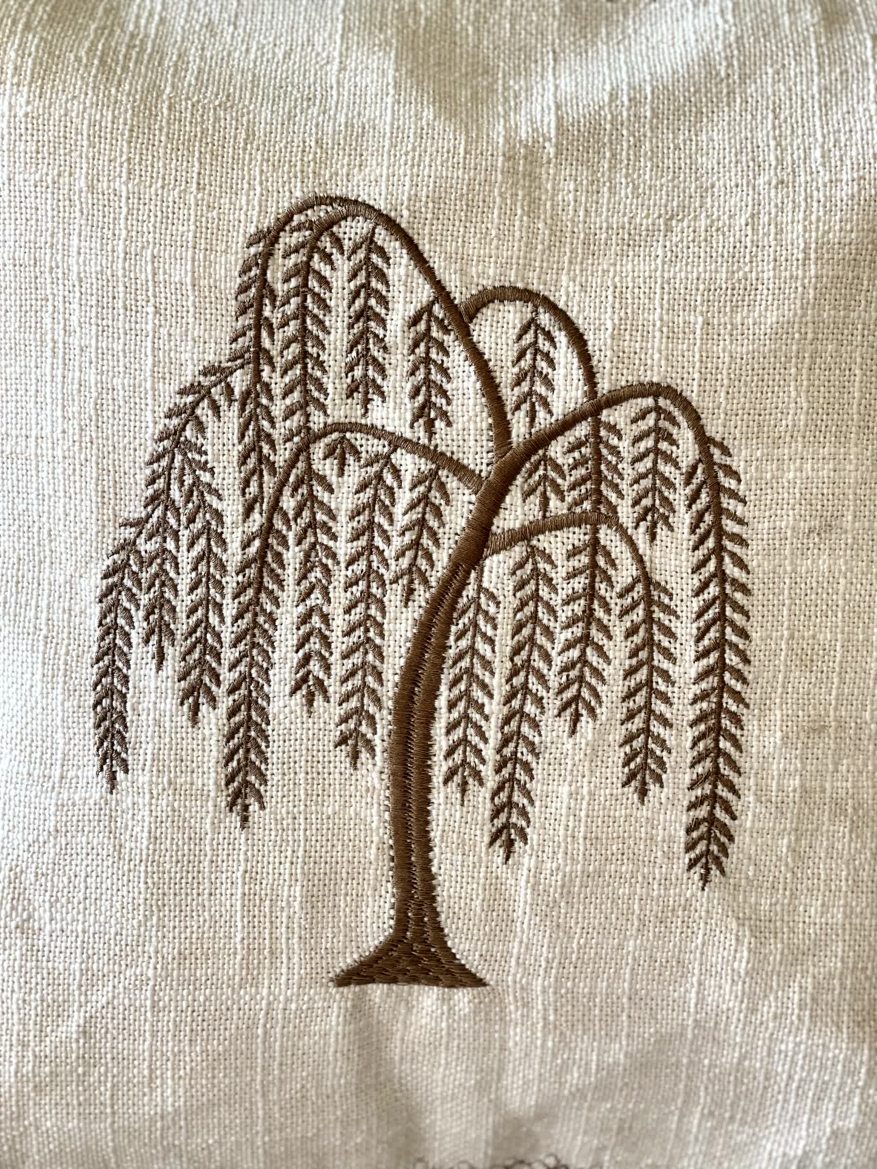 Tree Cushion Cover - Beige