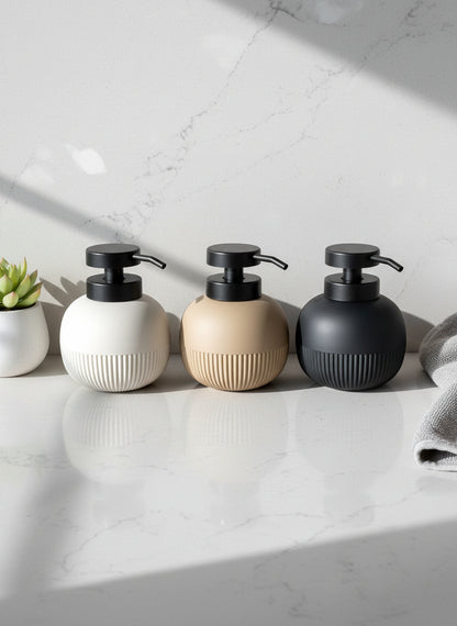 Chaton Round Bathroom Dispenser - Brown