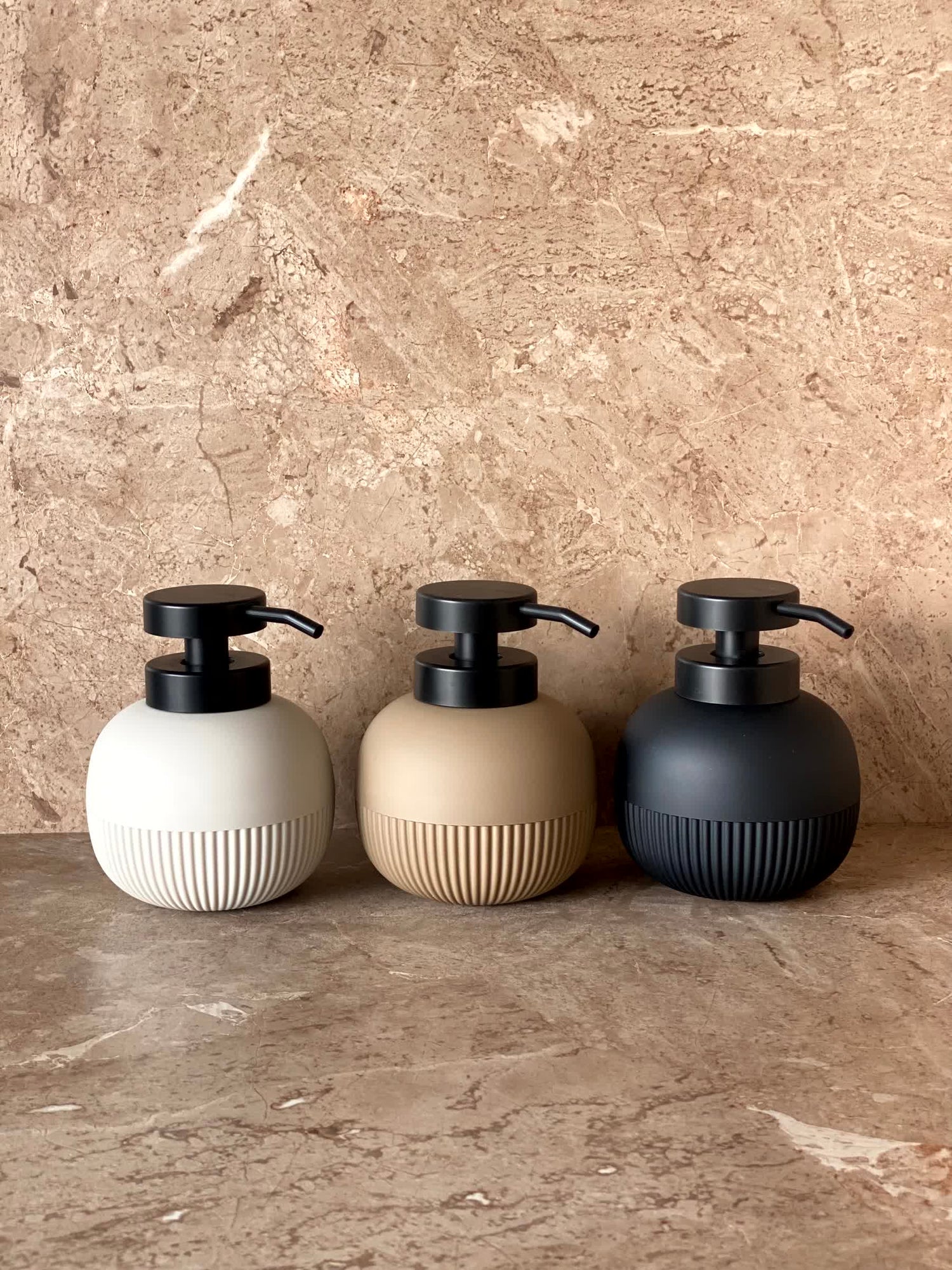 Chaton Round Bathroom Dispenser - Beige