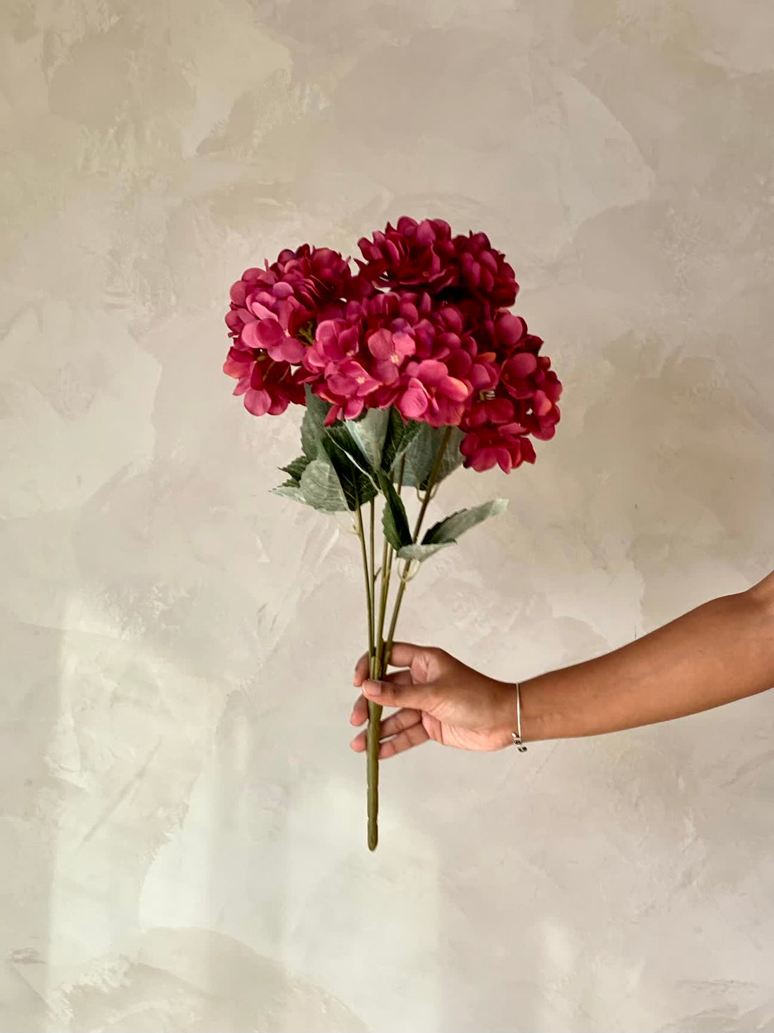 Artificial Geranium Flower Bunch - Red