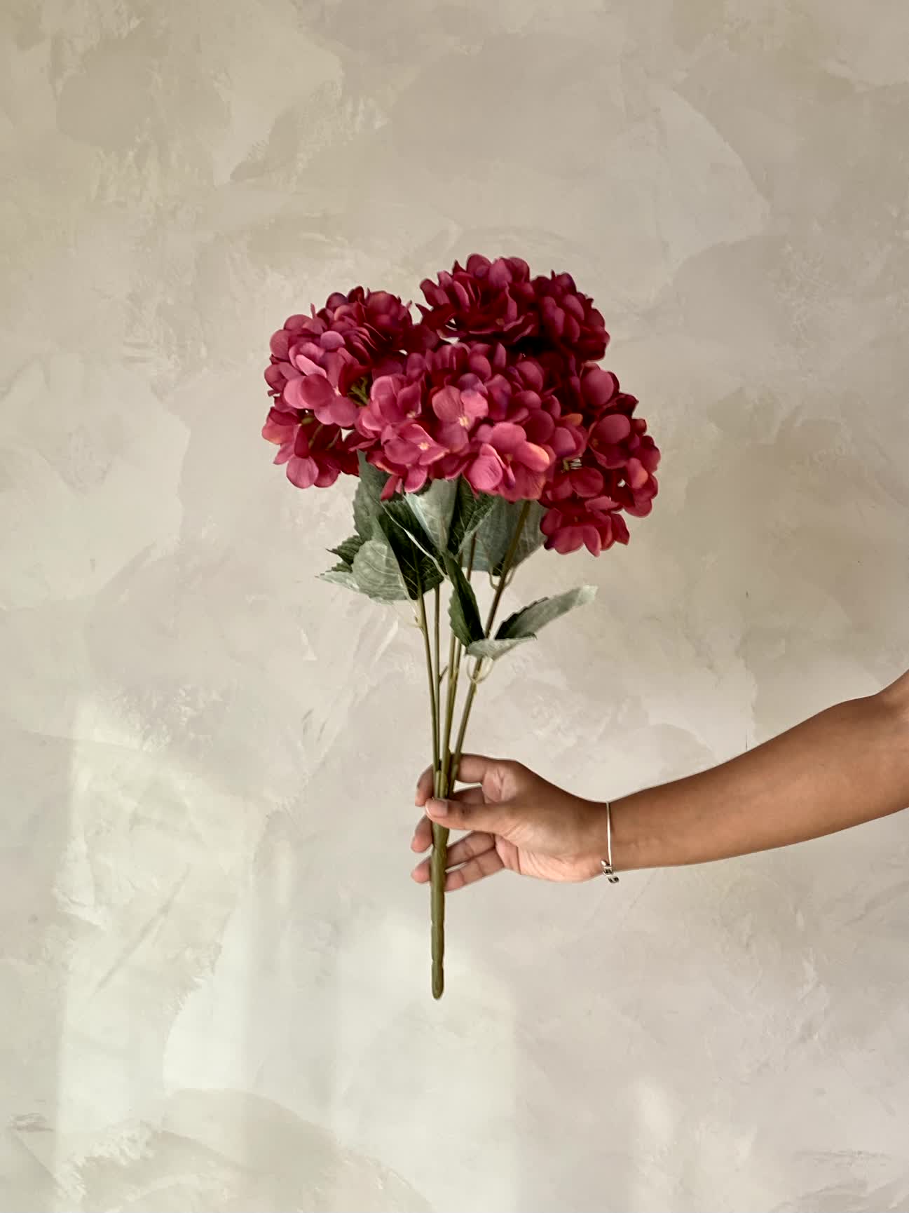 Artificial Geranium Flower Bunch - Red