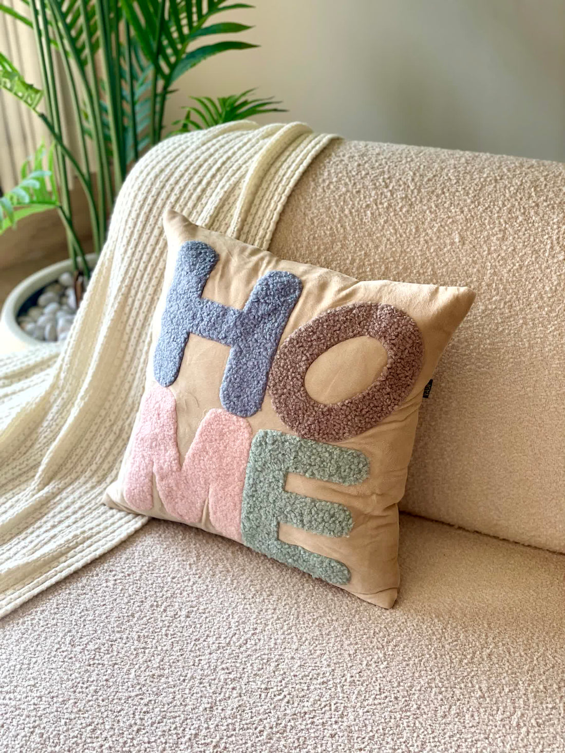 Home Cushion Cover - Beige